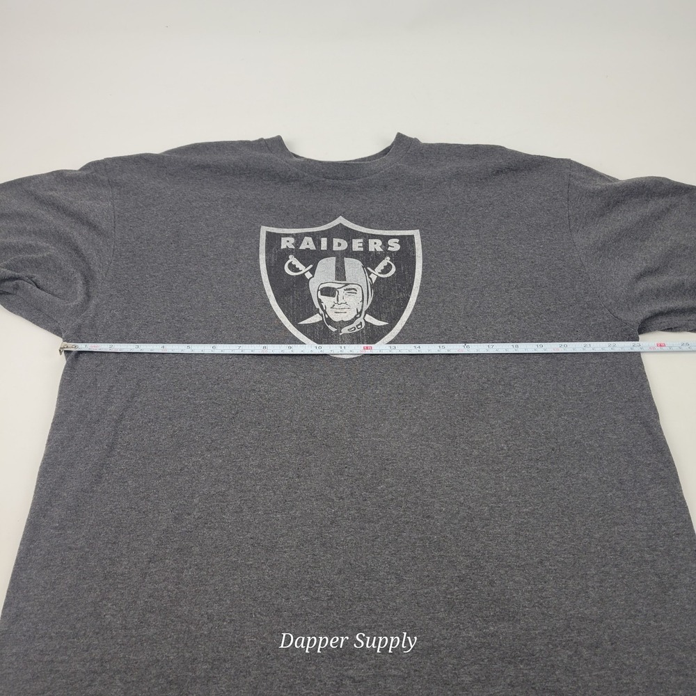 Oakland Raiders Shirt Men's XL Gray  NFL Team Apparel‎  Las Vegas - Picture 5 of 8
